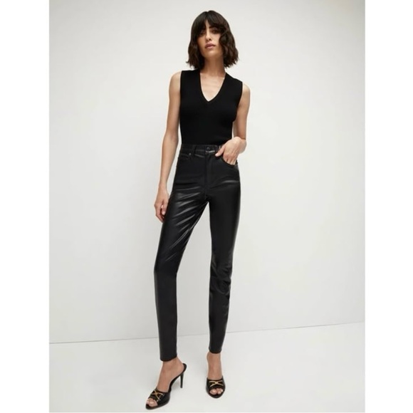 Veronica Beard Debbie Ankle Skinny High Rise Faux Leather Pants